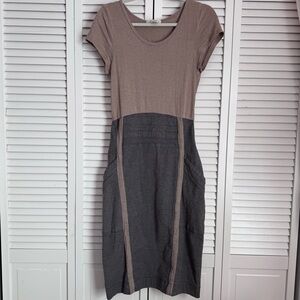 Prairie Underground Taupe and Charcoal Dress